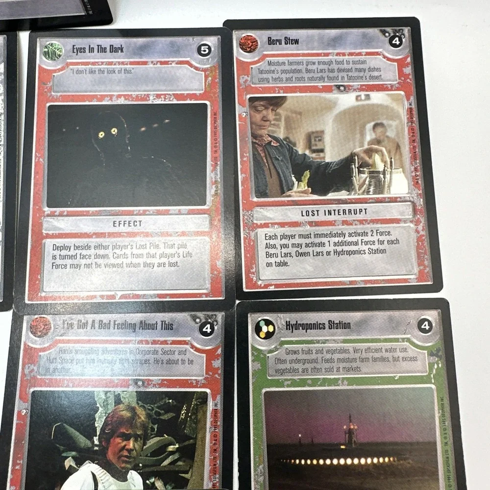 Vintage Star Wars CCG Decipher Lot 14 Cards Mixed Light Dark Side SWCCG